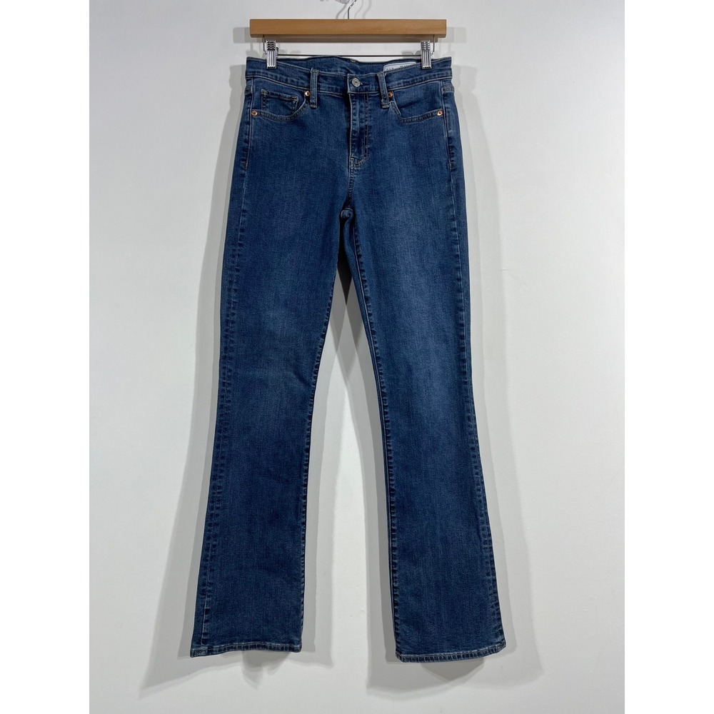 Gap Baby Boot Mid Rise Jeans Womens 29 8L Blue Denim Medium Wash Long Flare Boho
